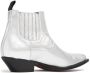 Sonora Hidalgo 35mm leather ankle boots Silver - Thumbnail 3
