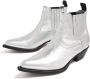 Sonora Hidalgo 35mm leather ankle boots Silver - Thumbnail 4