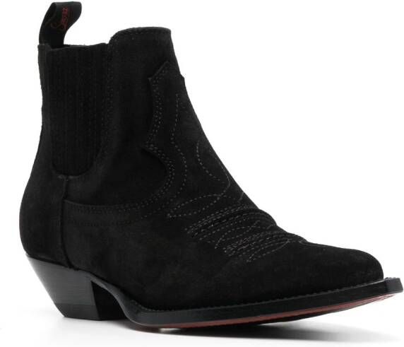 Sonora Hidalgo 45mm suede ankle boots Black