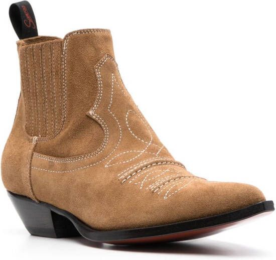 Sonora Hidalgo 45mm suede ankle boots Brown