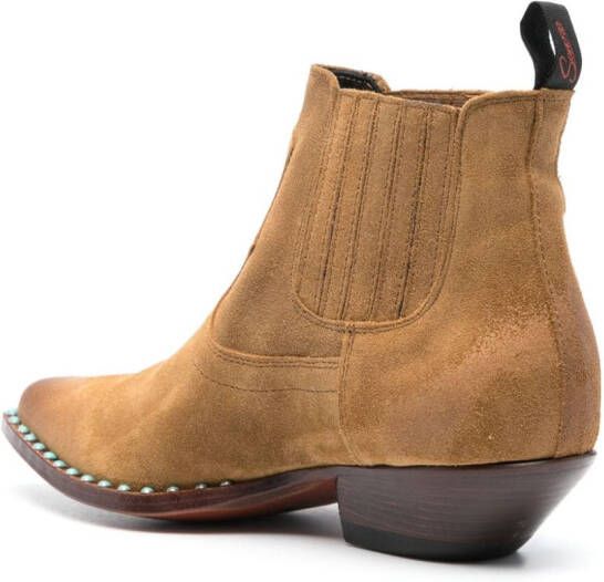 Sonora Hidalgo 50mm suede ankle boots Neutrals