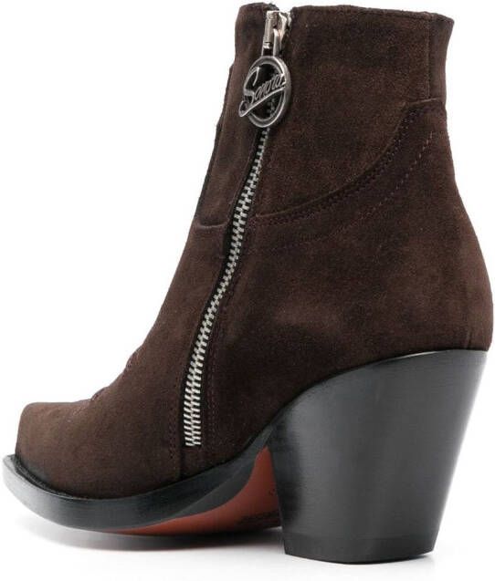 Sonora Hidalgo 85mm leather ankle boots Brown