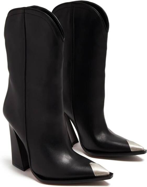 Sonora Pasilla 100mm leather ankle boots Black