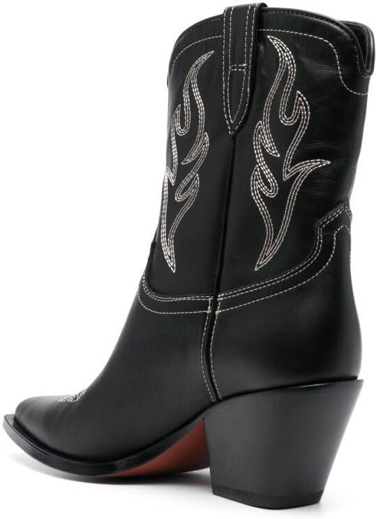 Sonora Perla leather ankle boots Black