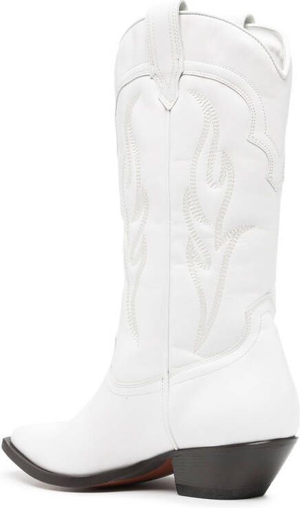 Sonora Santa embroidered cowboy boots White