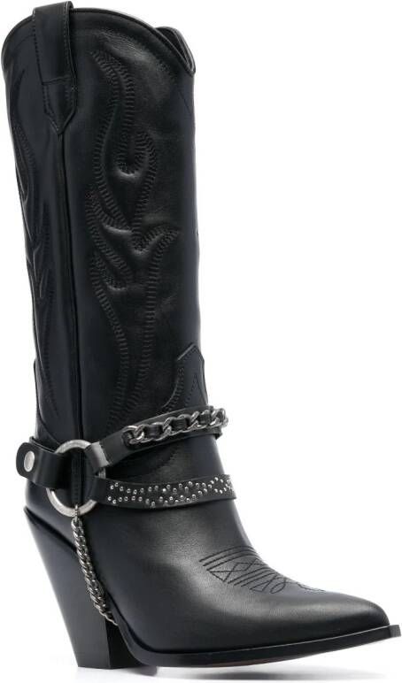 Sonora Santa Fe 110mm leather boots Black