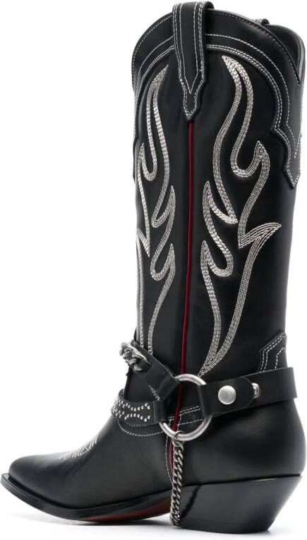Sonora Santa Fe 50mm leather boots Black
