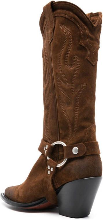 Sonora Santa Fe 80mm suede boots Brown