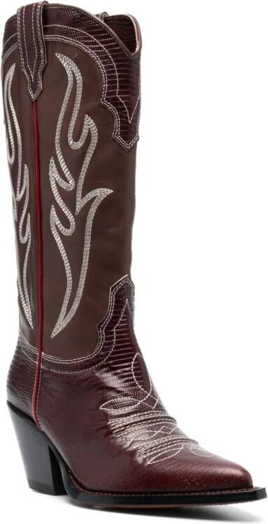 Sonora Santa Fe 85mm pointed-toe boots Brown