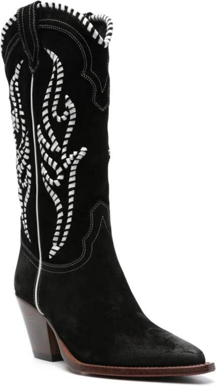 Sonora Santa Fe 90mm suede boots Black