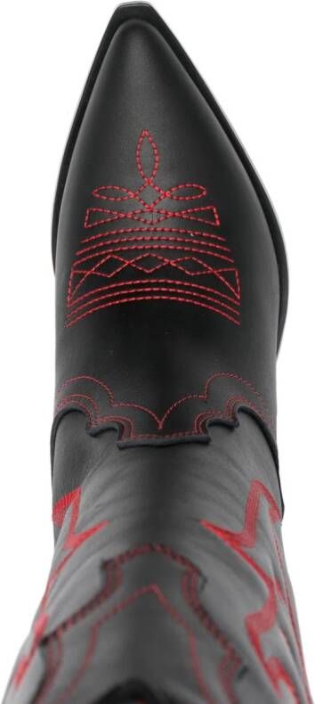 Sonora Santa Fe leather cowboy boots Black