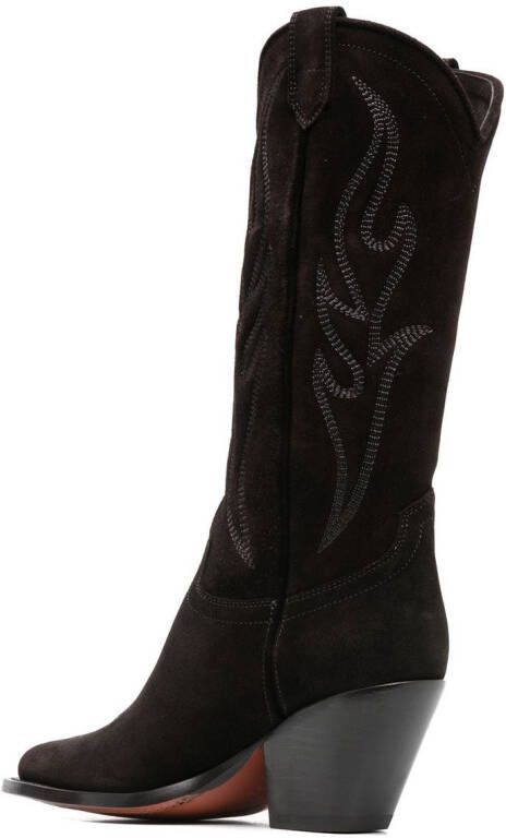 Sonora Santa Fe suede cowboy boots Brown