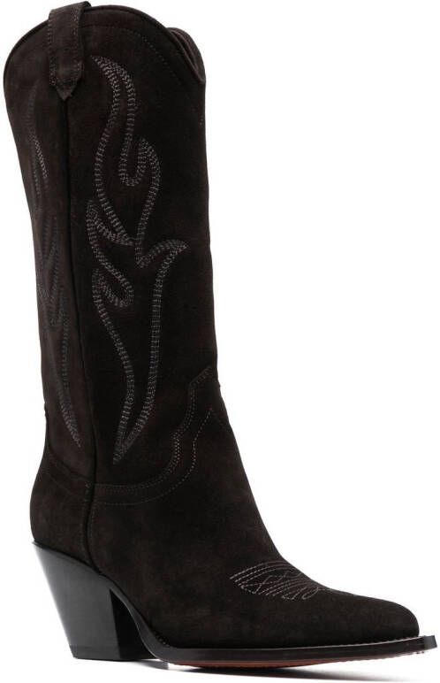 Sonora Santa Fe suede cowboy boots Brown