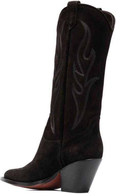 Sonora Santa Fe suede cowboy boots Brown