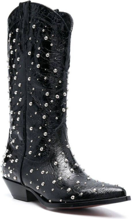 Sonora studded western-style boots Black