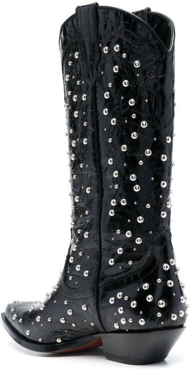 Sonora studded western-style boots Black