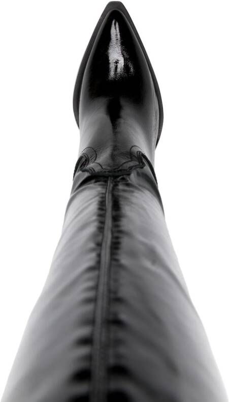 Sonora Villa Hermosa 90mm above-knee boots Black