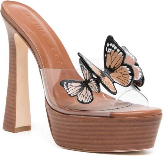 Sophia Webster 150mm butterfly-detail sandals Brown
