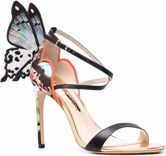 Sophia Webster butterfly-detail stiletto sandals Black
