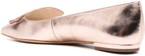 Sophia Webster Butterfly-Embellished ballerina shoes Pink
