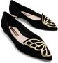 Sophia Webster Butterfly-embroidered suede ballerina shoes Black - Thumbnail 4