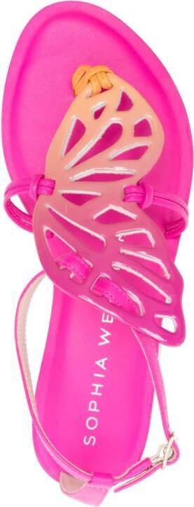Sophia Webster Butterfly ombré leather sandals Pink