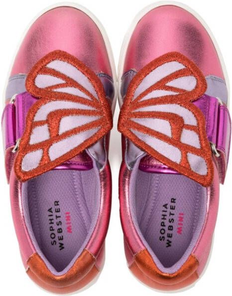Sophia Webster Butterfly panelled sneakers Metallic