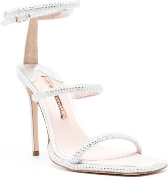 Sophia Webster Callista 110mm rhinestone-embellished sandals White