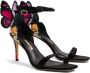 Sophia Webster Chiara butterfly-embroidered sandals Black - Thumbnail 4