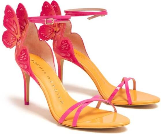 Sophia Webster Chiara leather heeled sandals Pink