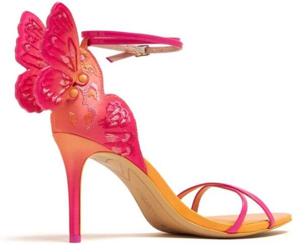 Sophia Webster Chiara leather heeled sandals Pink