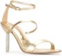 Sophia Webster crystal heel sandals Gold - Thumbnail 2