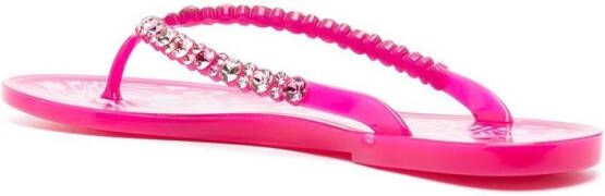 Sophia Webster Esme crystal-embellished flip flops Pink