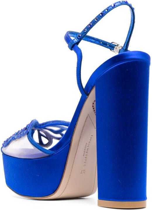 Sophia Webster Farfalla 140mm platform sandals Blue