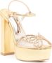 Sophia Webster Farfalla crystal-embellished 140mm sandals Gold - Thumbnail 2