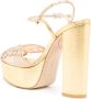 Sophia Webster Farfalla crystal-embellished 140mm sandals Gold - Thumbnail 3