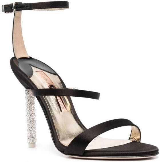 Sophia Webster Faw crystal-heeled sandals Black
