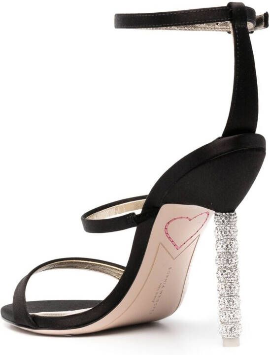 Sophia Webster Faw crystal-heeled sandals Black