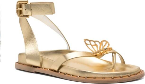 Sophia Webster Mariposa flat sandals Gold