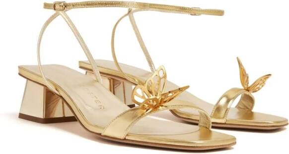 Sophia Webster Mariposa metallic sandals Gold
