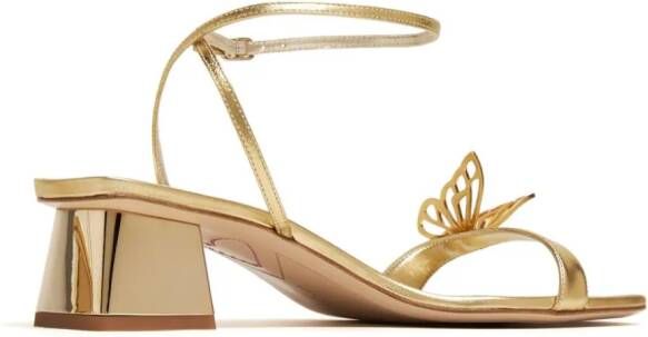 Sophia Webster Mariposa metallic sandals Gold