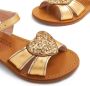 Sophia Webster Mini Amora heart-patch leather sandals Gold - Thumbnail 5