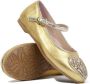 Sophia Webster Mini Amora laminated-finish ballerina shoes Gold - Thumbnail 2
