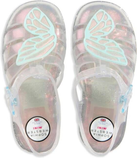 Sophia Webster Mini Butterfly jelly sandals Neutrals