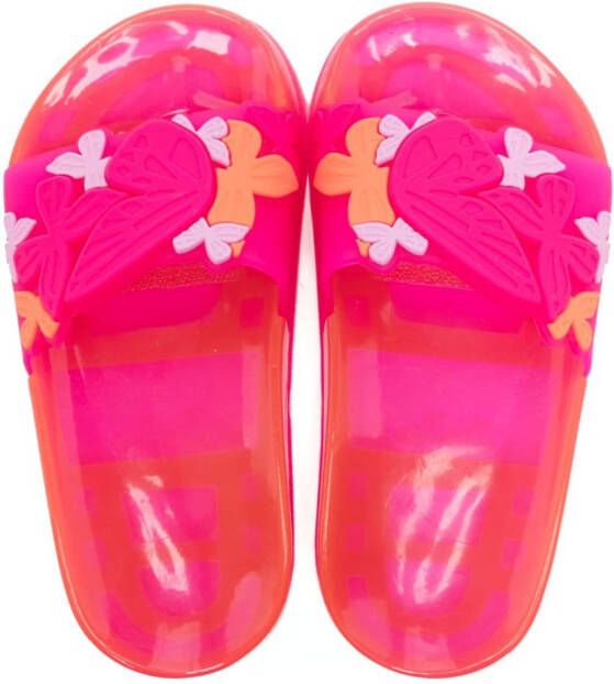 Sophia Webster Mini Butterfly jelly slides Pink