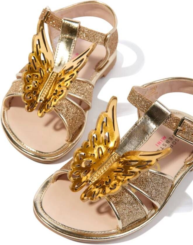 Sophia Webster Mini Celeste leather sandals Gold