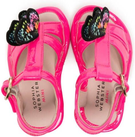 Sophia Webster Mini Celeste patent leather sandals Pink