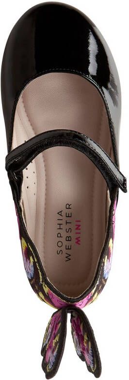 Sophia Webster Mini Chiara embroidered ballet shoes Black