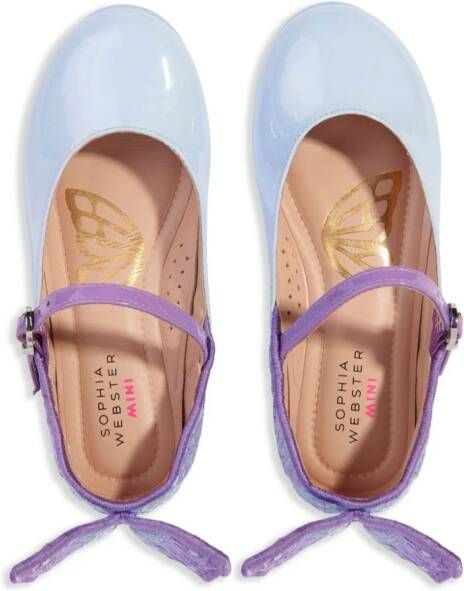 Sophia Webster Mini Chiara leather ballerina shoes Blue