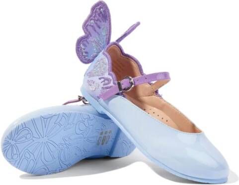 Sophia Webster Mini Chiara leather ballerina shoes Blue
